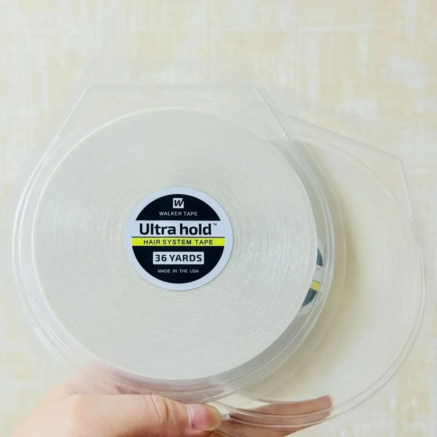 Fita de caminhada para perucas de renda, 3/12/36 jardas, branco, dupla face, cola para extensões de cabelo, fita de peruca, adesivos de instalação