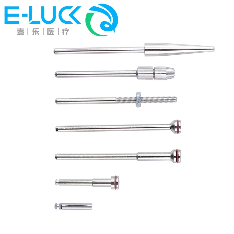 Haste dental Mandrel Brocas Burs, HP Shank para rodas de polimento dentário, Ferramenta rotativa de laboratório dental, 3pcs