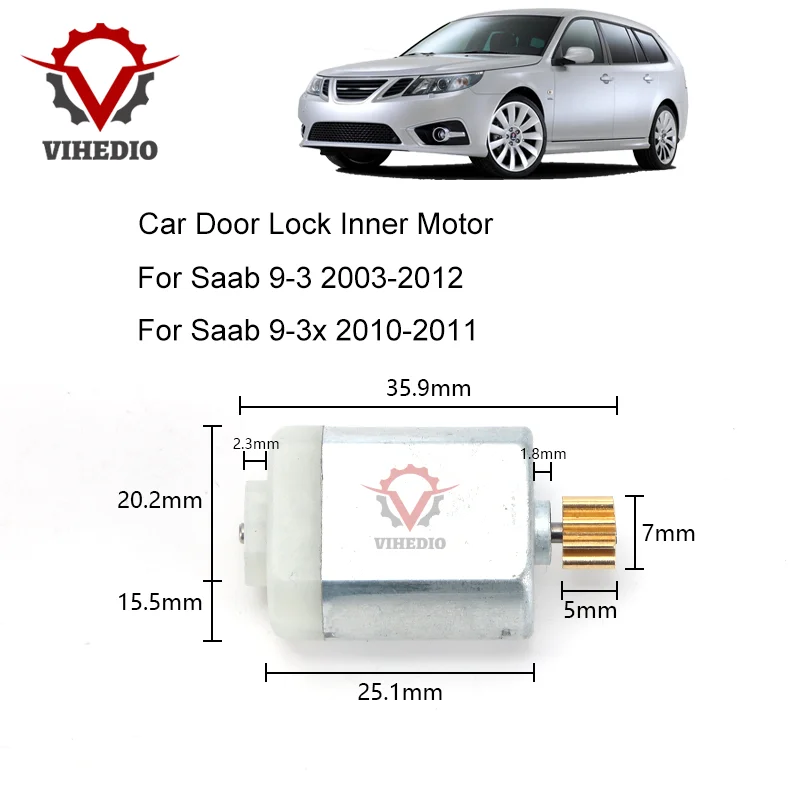 

For Saab 9-3 MK2 9-3x 2010-2011 LN626Y17 Car Door Lock Actuator Inner Motor OEM Electric 12V Core Power Replacement DIY Engine