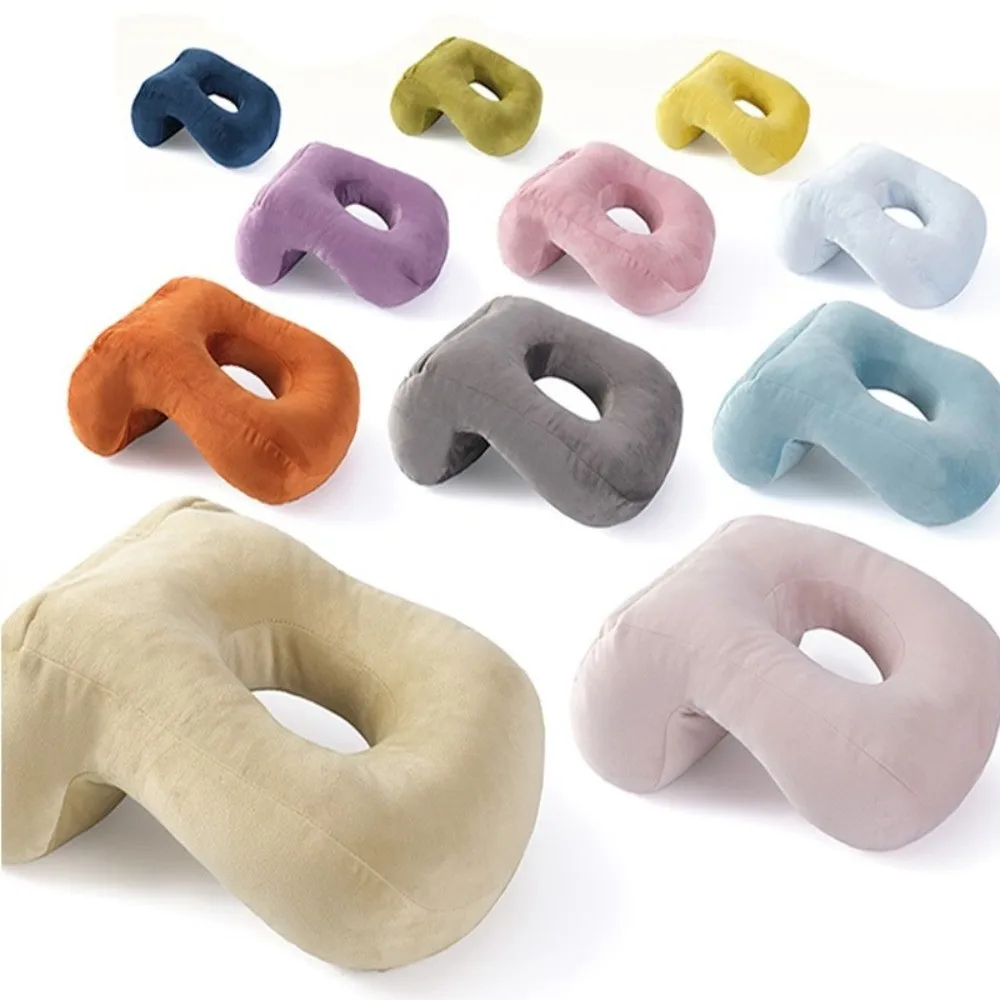 Breathable Nap Pillow Washable Multifunctional Waist Protection Pillow Hollow Design Ergonomic Sleeping Pillow for Travel Use