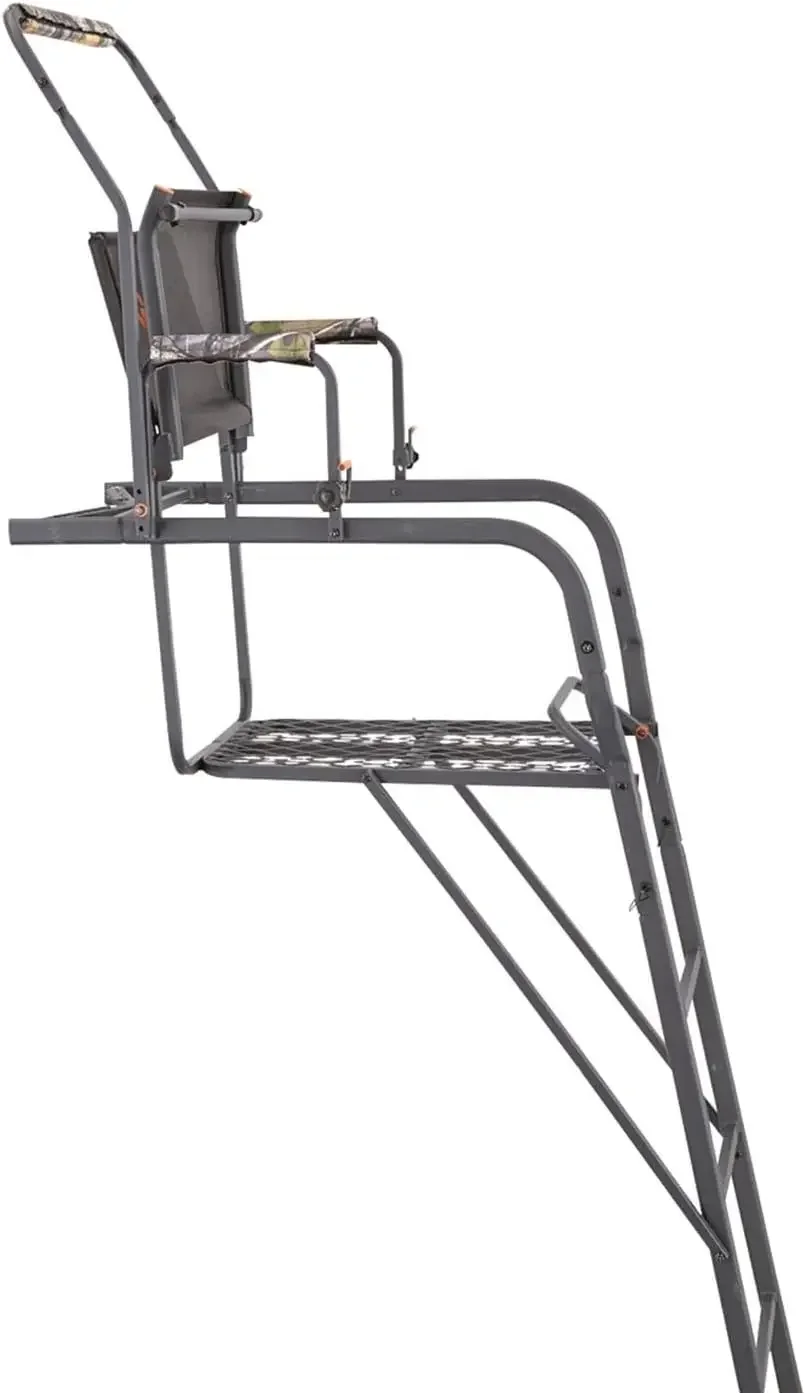 15.5' Climbing Ladder Tree Stand for Hunting with Mesh Seat, Hunting Gear, Equipment, and Accessories