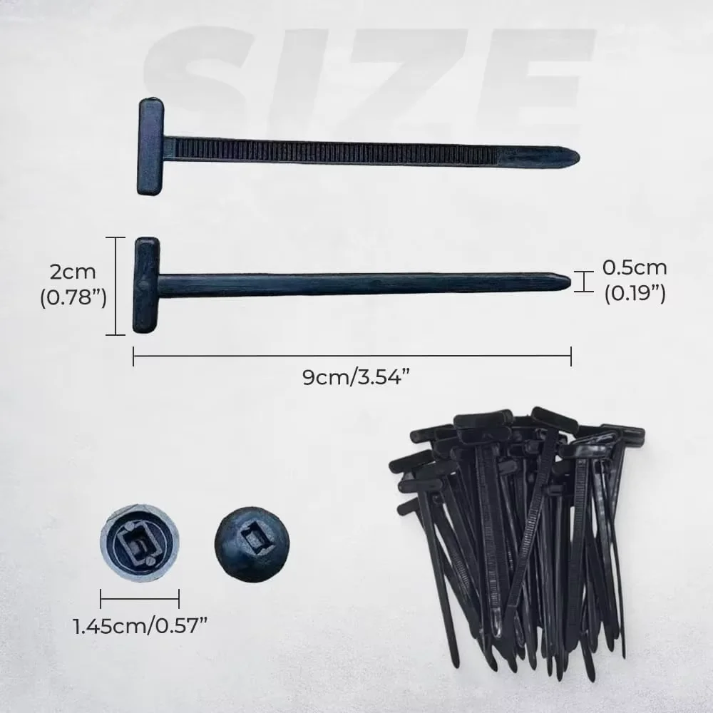 500PCS Nylon Cable Zip Self-Locking Heavy Duty Zip Ties Indoor & Outdoor General Purpose Cable Tie Buckles Releasable UV Resista