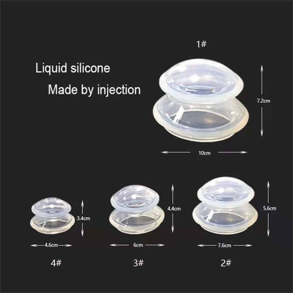 1PC Silicone Jars Vacuum Cupping Therapy Ventosa Suction Cup Massage Body Cups Anti-Cellulite Cans Massager For Face Health Care