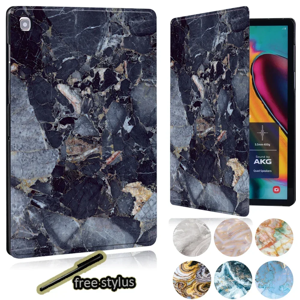 

Tablet Case for Samsung Galaxy Tab A9 8.7inch plus 11 S6 T860 T865 10.5"/S6 Lite 10.4" P610 P615 Marble Series Flip Cover Case