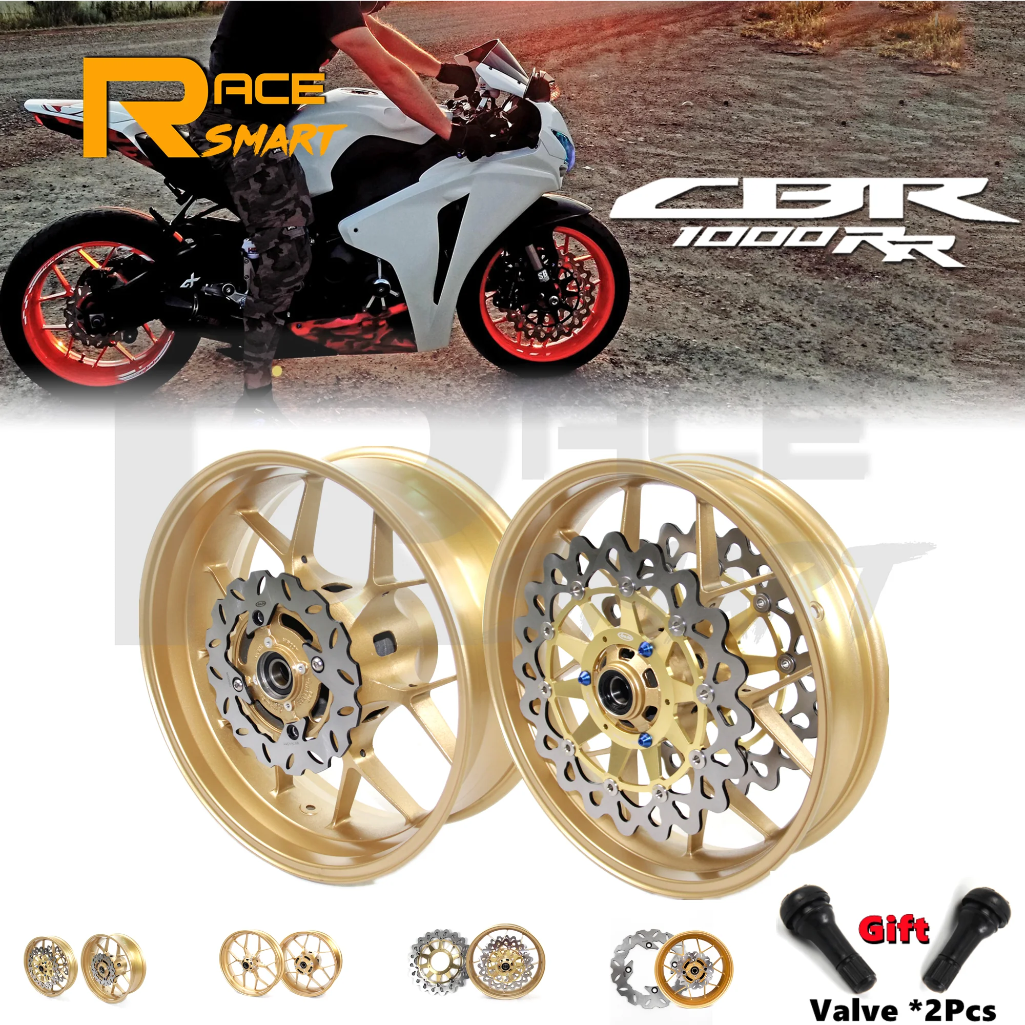 

CBR1000RR 2006-2016 Motorcycle Front Rear Wheel Rims & Brake Disc Rotors For Honda CBR 1000RR CBR1000 RR 2010 2011 2012 2013 14