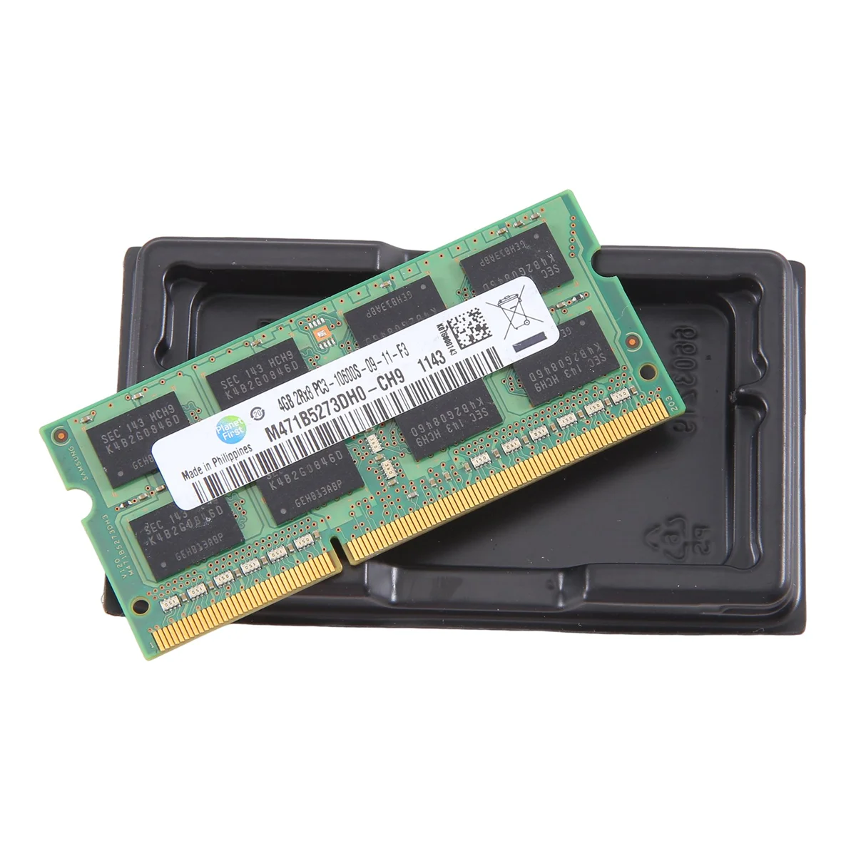 Memoria RAM para ordenador portátil DDR3 de 4GB, 1333Mhz, PC3 10600, 2RX8, 1,5 V, 16 IC, memoria SODIMM solo para Intel