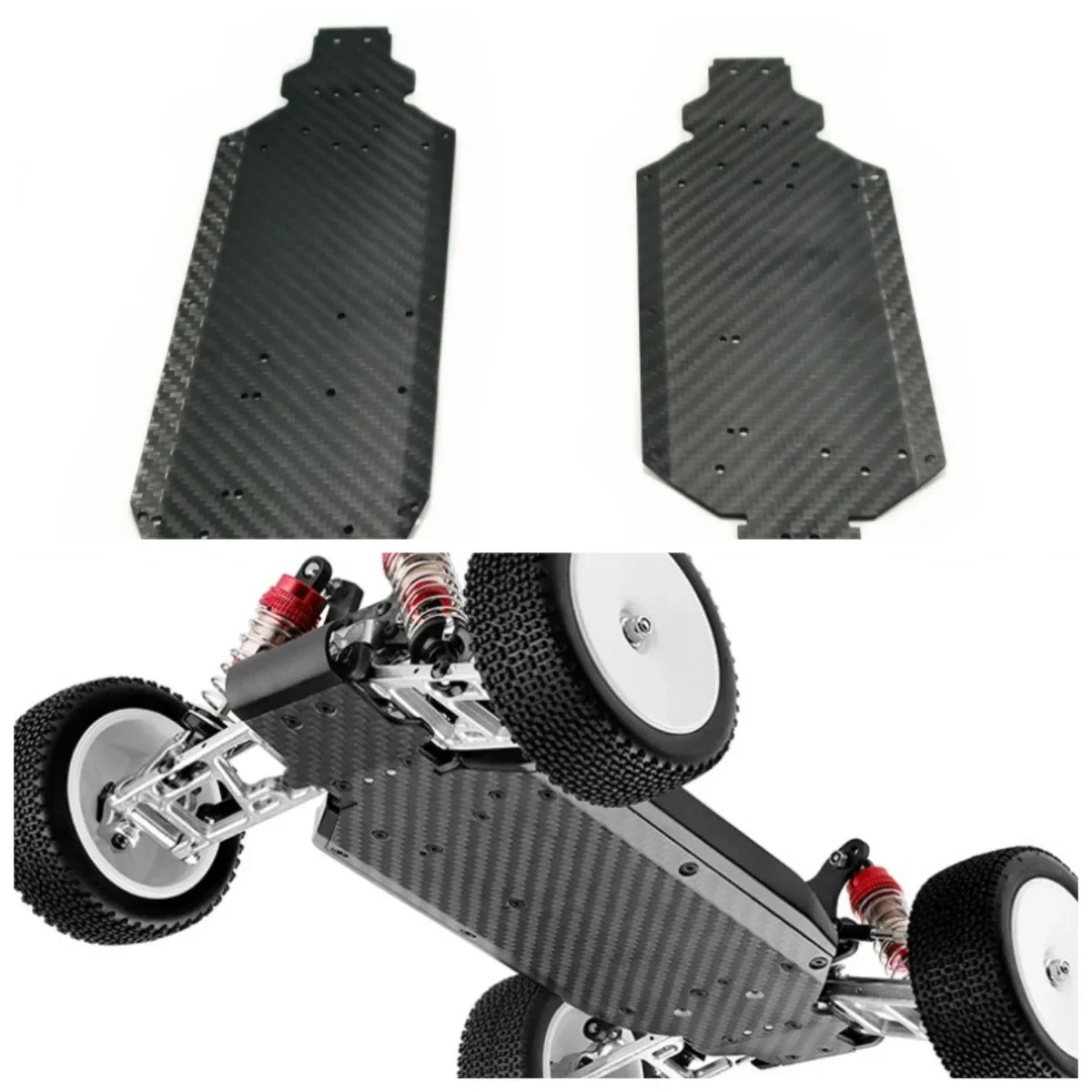 

Wltoys 124017 124016 144001 144010 144002 upgrade parts Carbon fibre chassis shock bracket arms fixed parts set accessories