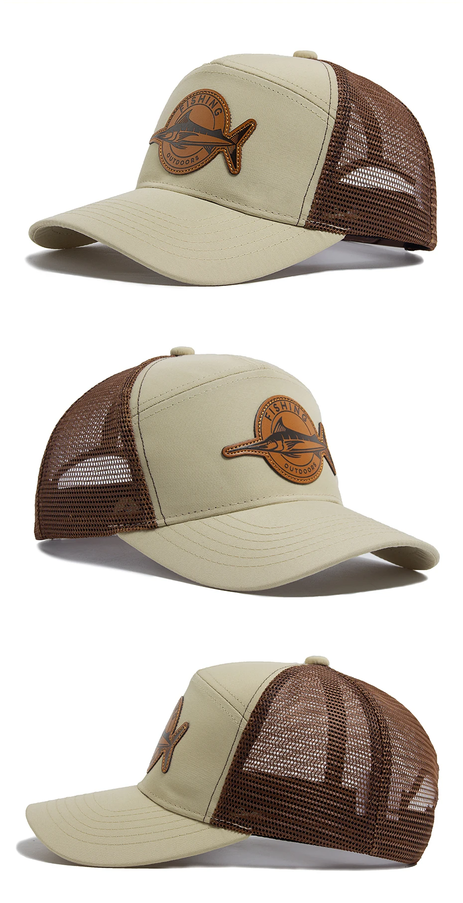 Shark Leather Label Herren-Baseballkappe, lässig, 7-teilig, Trucker-Mütze, modisch, Hip-Hop, Mesh-Kappen, Sommer, Damen, Visierhüte, Unisex – Detail 7