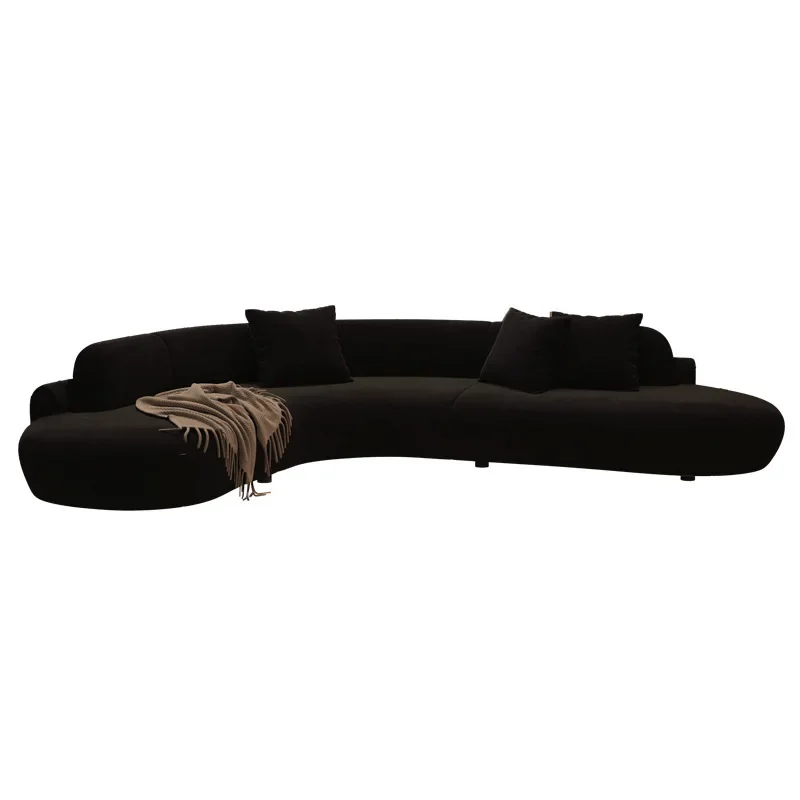 

French retro corner sofa, large apartment, villa, hotel negotiation lounge area L-shaped sofa