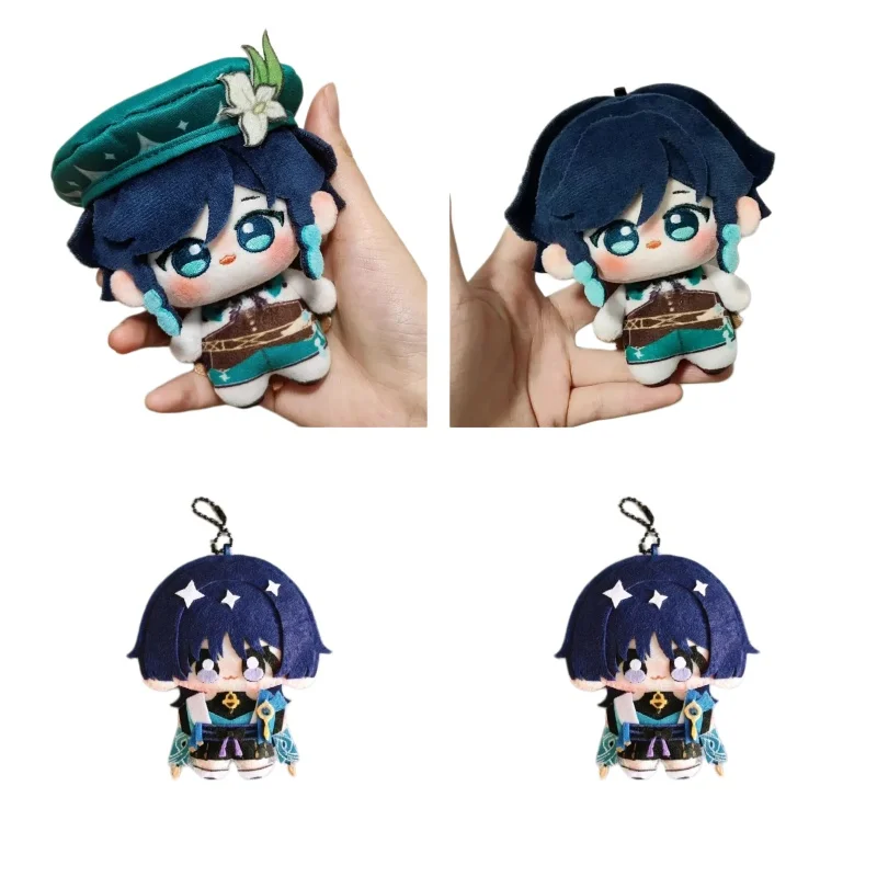 

10cm Genshin Impact Venti Cute Print Cotton Doll Adorable Plush Doll Backpack Hanger Surprise Gift for Friends