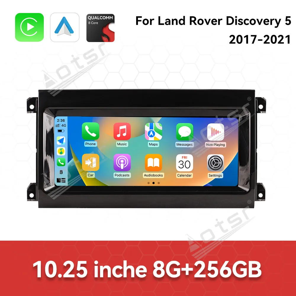 10.25 ''أندرويد 14 لاند روفر ديسكفري 5 2017-2021 سيارة لتحديد المواقع والملاحة CarPlay HD شاشة تعمل باللمس رئيس وحدة مشغل وسائط متعددة