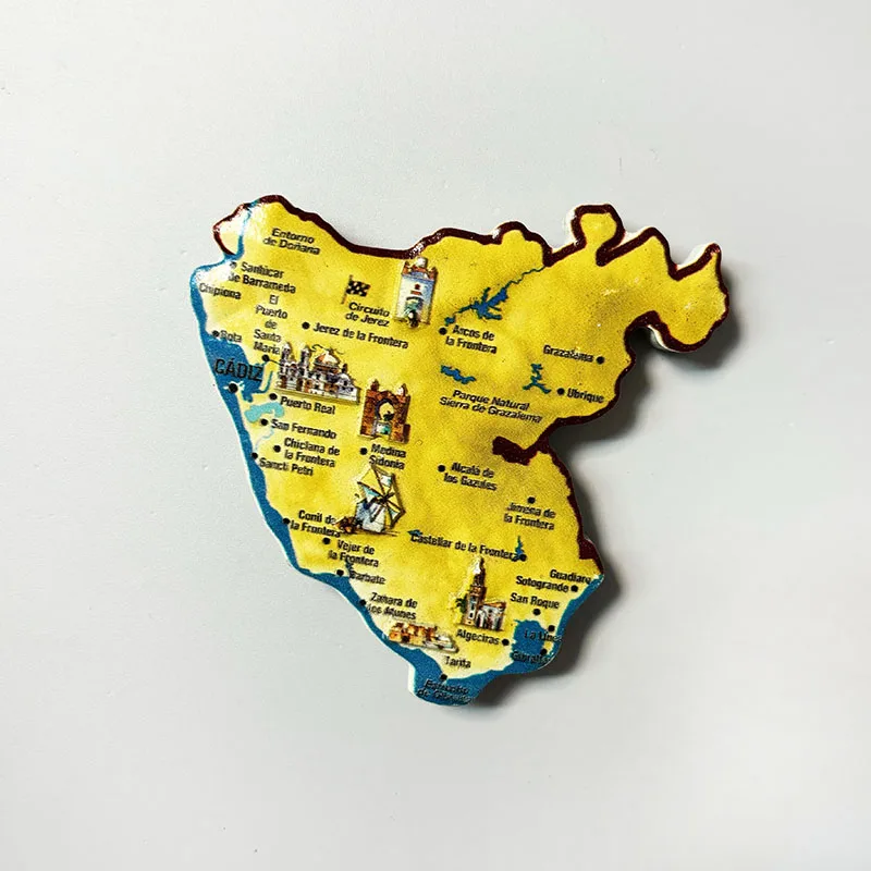 Tourist maps from around the world, commemorative refrigerator stickers, italia st.martin、puerto rico、lisboa、puglia、oviedo