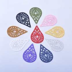 30pcs AB8010 Brass Flower  Charms Ear Pendant ColorfulCharms  Diy Jelwery Earrings Making