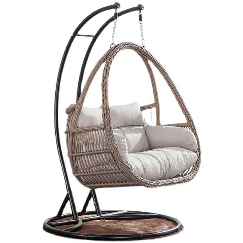 

Double Hanging Basket Rattan Chair Balcony Home Indoor Leisure Rocking Chair