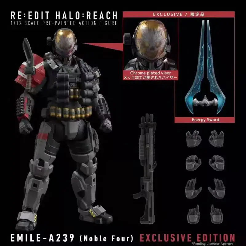

Фигурка Halo Master Chief в масштабе 1/12, коллекционная модель ручной работы Emile-A239, игрушка для декора комнаты для детей, идеальный рождественский подарок