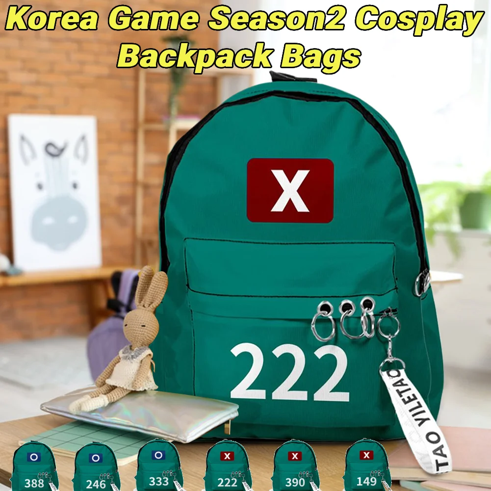 

2025 Hot Korea Game Season2 Shoulder Bags Student Large Capacity School Handbags Outdoor Daypacks for Travel Handbag Accessory