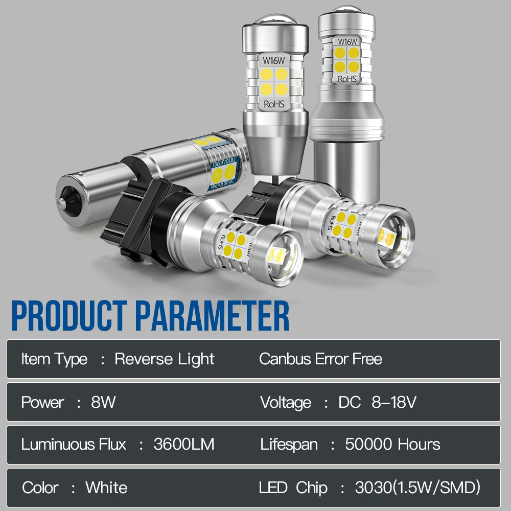 2 uds luz LED de marcha atrás accesorios de lámpara Canbus para Chrysler 200 2011-2017 2012 2013 2014 2015 2016