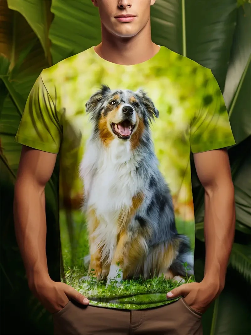 

3D Print Fun Dog Graphic T-shirt For Men/Women Trend Personality Hip Hop T Shirt Oversized Short Sleeve 2025 New Kids Streetwear