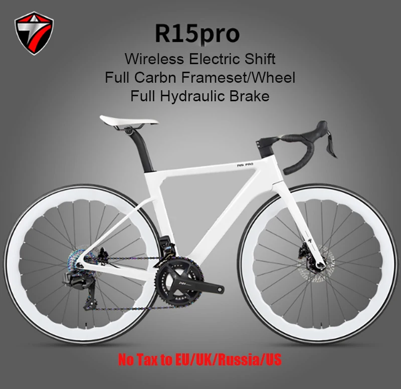 Carbon Road Bikes TWITTER R15pro  WheelTop EDS Wireless Electronic Shift 2x12S Carbon Rim Full Hydraulic Brake  Racing Bicycle