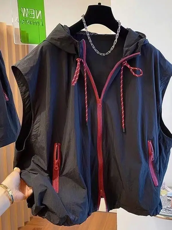 

Large Size 300 Pou Hooded Vest Svel Outdoor Casual Loose Fitting Jaet Youthful Vitali Sle Trendy Chinese Produ...