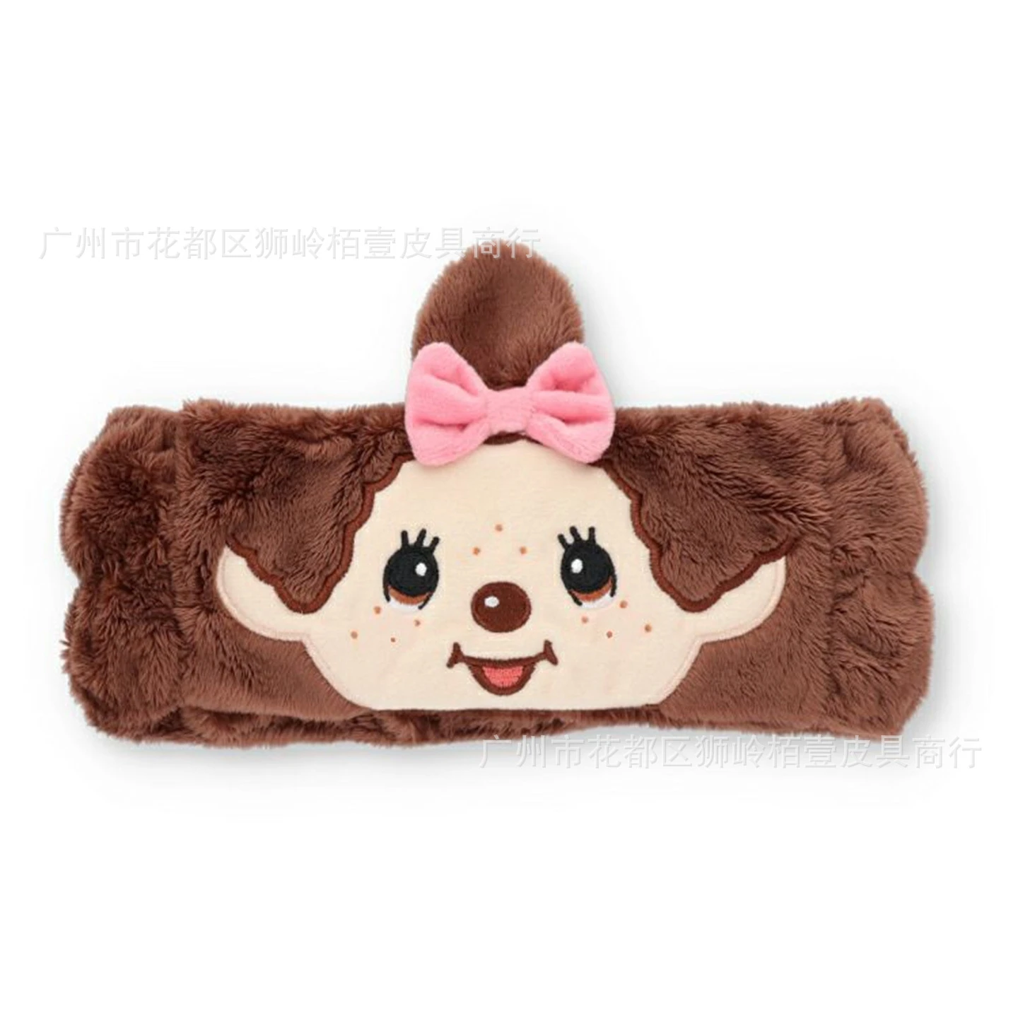 New model Monchhichi Hairband: Portable Makeup Accessory, New Style Girls' Rabbit Ears Bow, Face-Washing Hair Tie, Gift