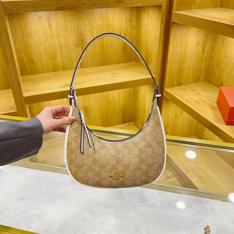 

Stylish Vintage Letter Logo Crossbody Bag Elegant Leather Tote Minimalist Designer Handbag For Casual Commuter Women Purse