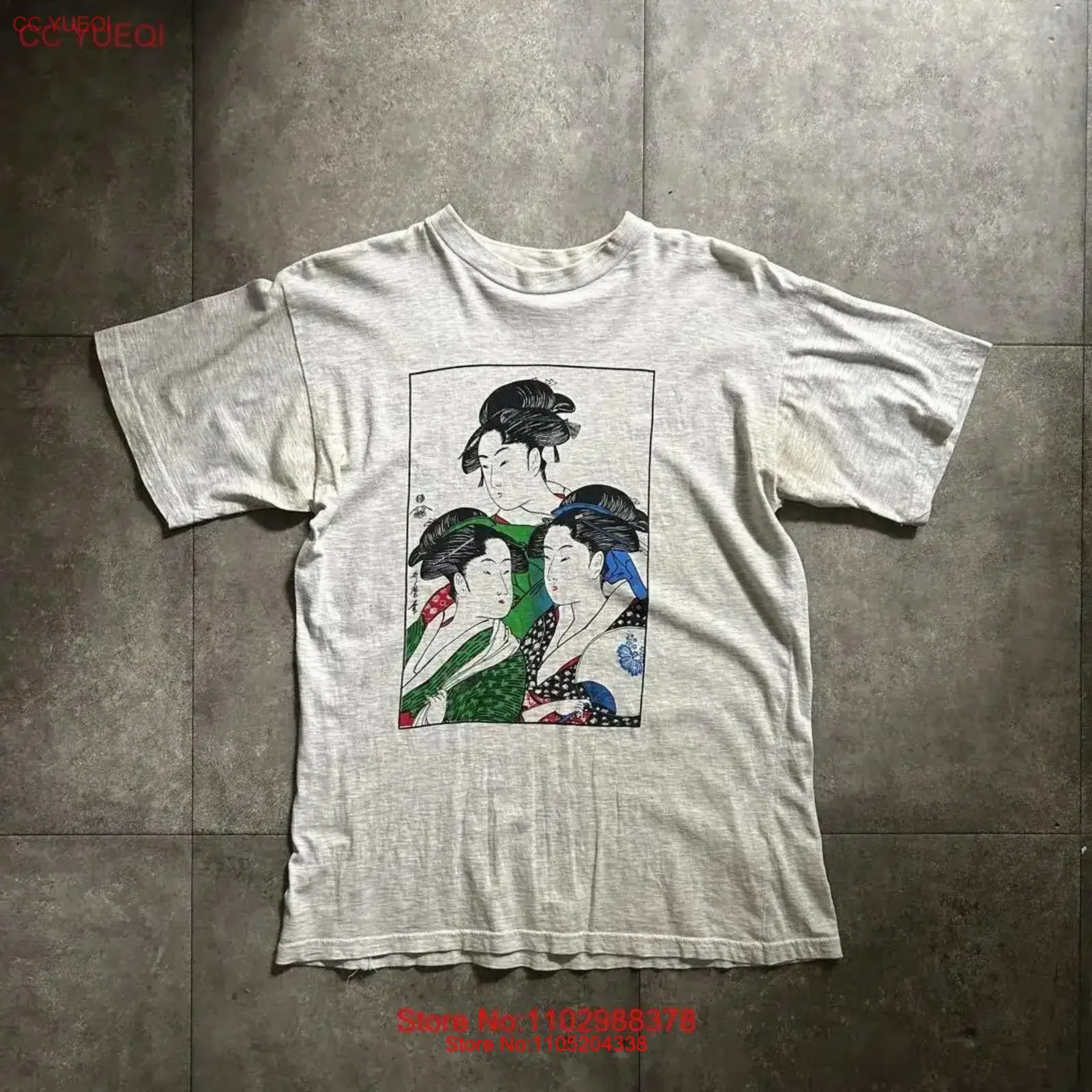 

Футболка Ukiyo E Kitagawa Utamaro Grey L Art винтажная стираная универсальная унисекс дышащая с рисунком мягкая удобная