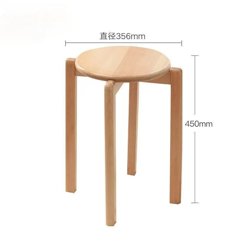 

Solid wood dining stool, modern simple solid wood stool, small stool, high stool, fashionable and creative wooden stool