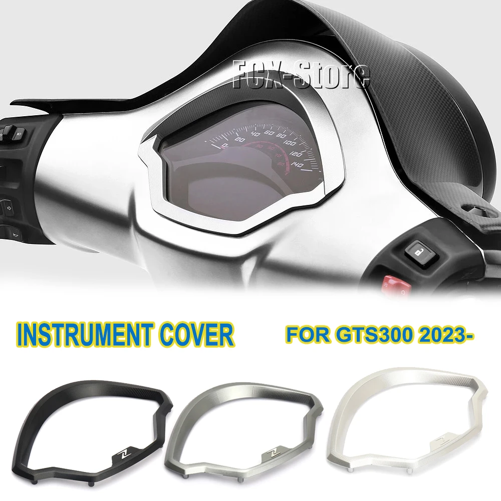 For Vespa GTS 300 GTS300 gts300 Gts 300 2023 2024Motorcycle Front Speedometer Gauges Trim Ring Frame Cover Visor