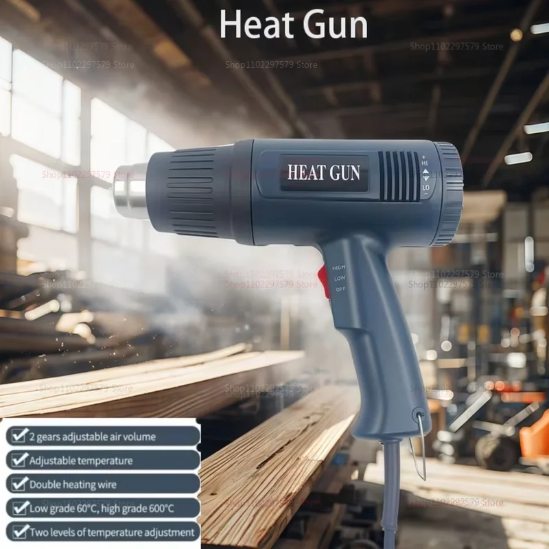 Pistola de calor Industrial, secador de pelo, pistola de aire caliente para construcción, secador de aire para soldar, soplador térmico, herramientas de envoltura retráctil, pistola de calor