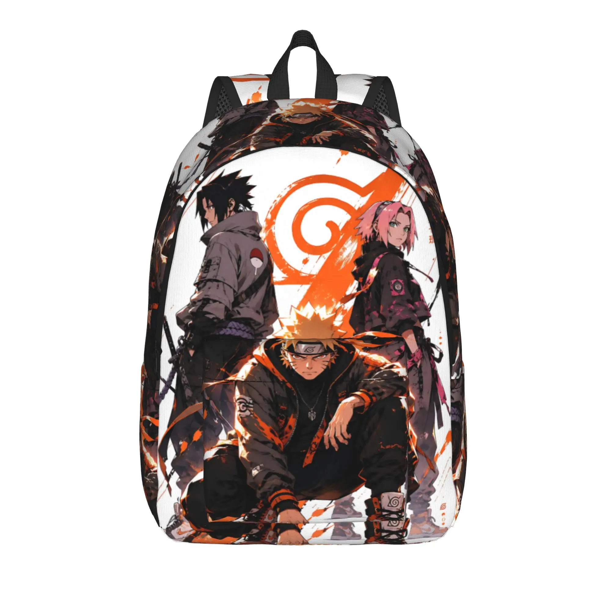 Fashion Naruto Anime Theme Backpack  Mochilas Adjustable Strap Outdoor Large Capacity Rucksack