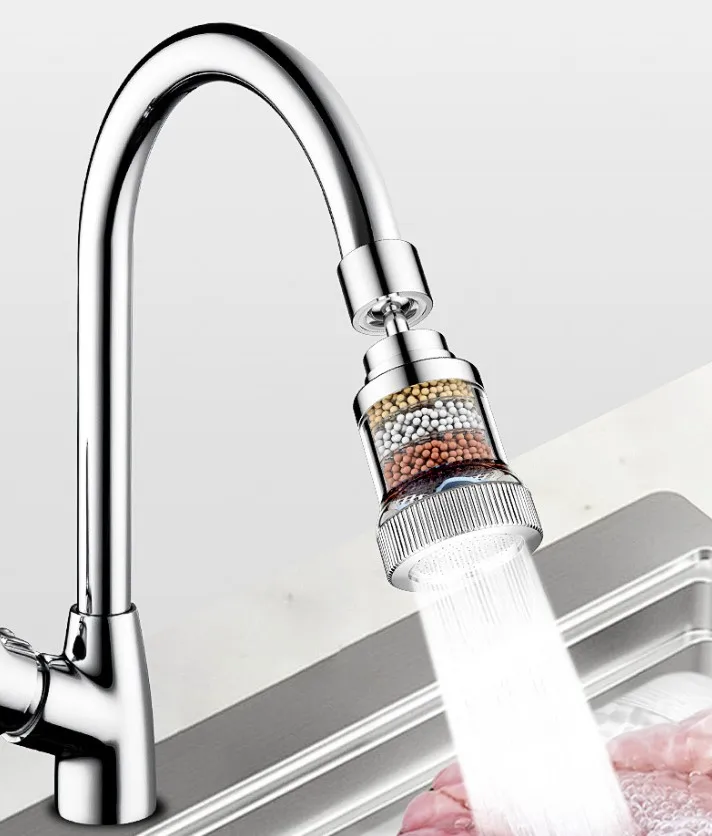 360° Rotation Kitchen Faucet Extender Anti-Splash Aerator Pressurized Water Filter Nozzle for Water Purification Saving Water