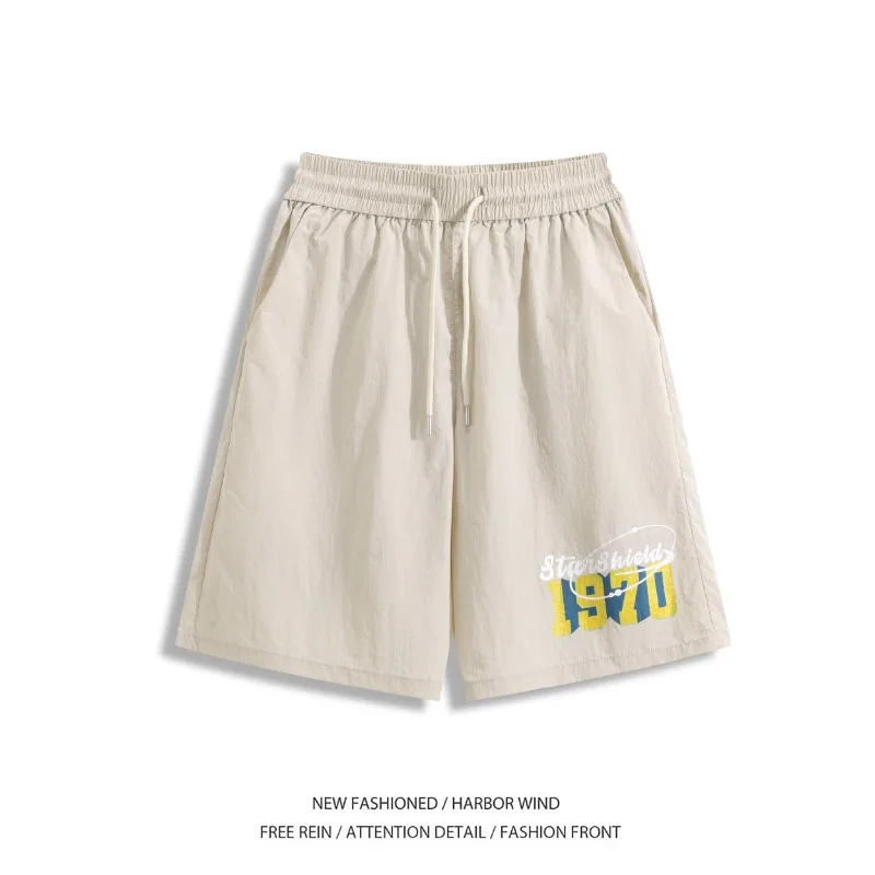 Hip Hop Street Men's Basketball Pants Casual Sweatpants Printed Loose Five Pants Summer Five Pants Light Quick Drying