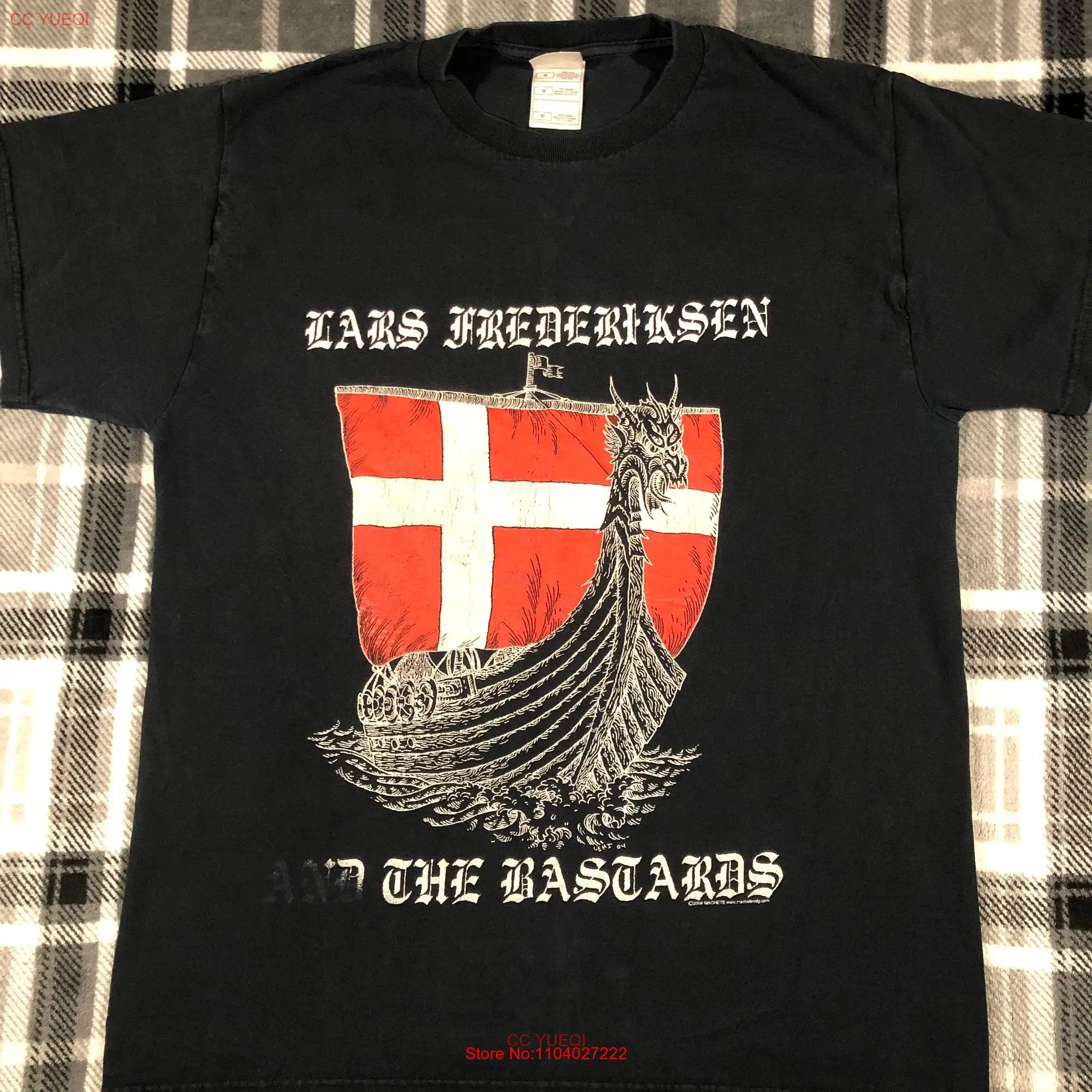 Vintage Y2K Lars Frederiksen And The Bastards Punk Rock Band T Shirt Size M long or short sleeves