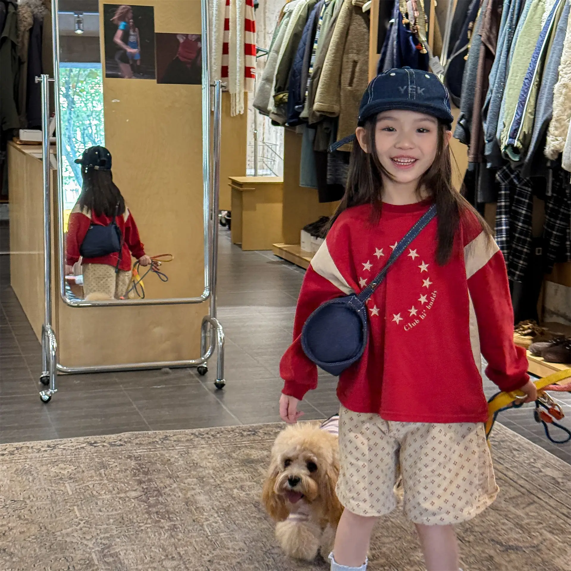 

2026 Spring New Children Long Sleeve Sweatshirt Cotton Girls Star Print Tops Toddler Boys Casual Versatile Pullover Kids Clothes