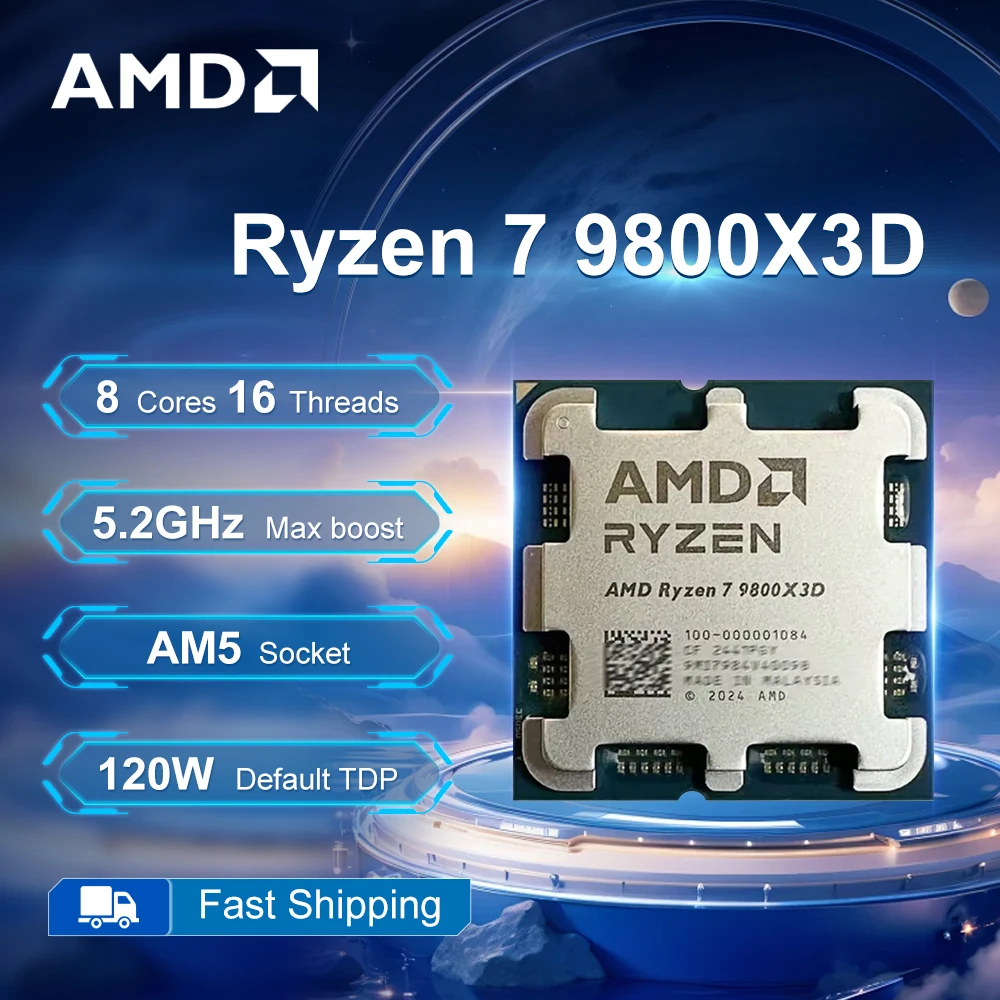 AMD Ryzen 7 9800X3D L3=96M 4NM - Amd Cpu Ryzen 7 บทวิจารณ์และราคา