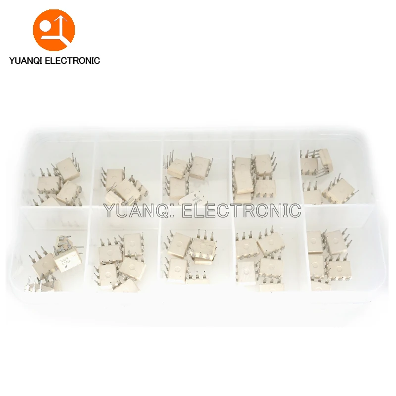 DIP  Optocoupler Kit 10value * 5pcs=50pcs 4N25 4N35 MOC3021 MOC3022 MOC3023 MOC3041 MOC3043 MOC3052 MOC3061 MOC3063 DIP + Box