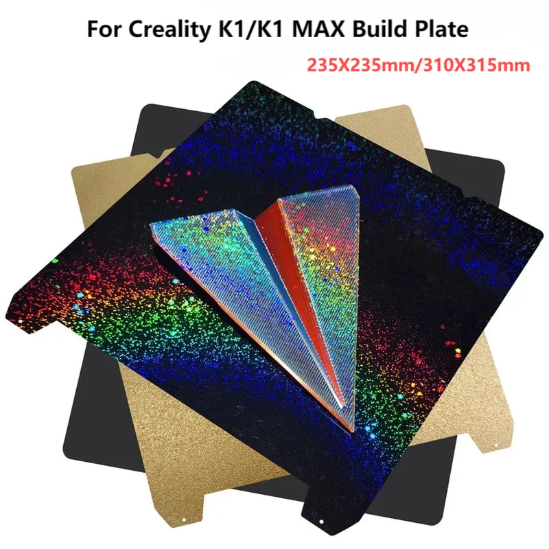 

Creality K1/K1 MAX Build Plate 310x315mm PEI Compatible with Ender 3 V3 Se/PRO/5 S1 Double-Sided Spring Steel PEO PET 235x235mm