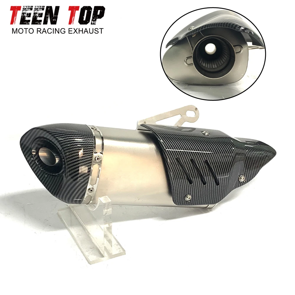 Motorcycle Universal Exhaust Muffler For SUZUKI SV650 SV650X 2006-2021 Slip-on Exhaust Connection Pipe Stainless Steel Mid Tube view 4