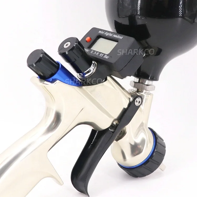 1.3mm Pressure Digital Readout Display Professional Auto Spray Gun Top Best Quality Autobody Car Auto Body Color Paint Spray Gun