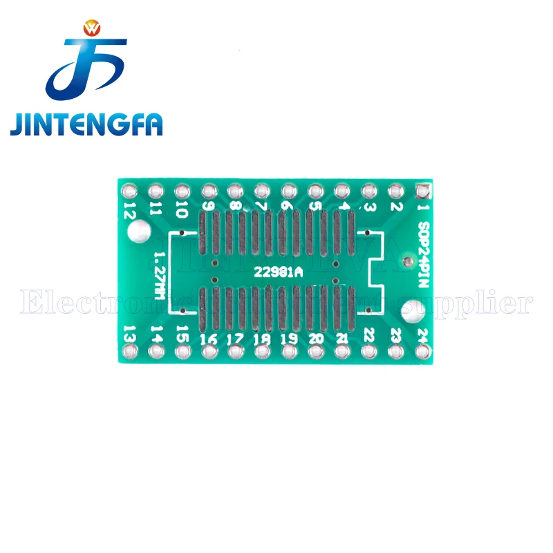 10ชิ้น TSSOP24 SSOP24 SOP-24 SOP24กับ DIP24 PCB บอร์ดทรานเฟอร์บอร์ดพินแผ่นวงจรรวมบอร์ดตัวแปลง0.65/1.27มม.