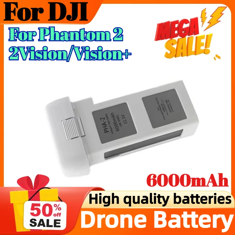 

6000mAh For DJI Phantom 2 Flight Time 25 Minutes Compatible for Phantom 2 Vision/Phantom 2 Vision+ Intelligent Flight Battery