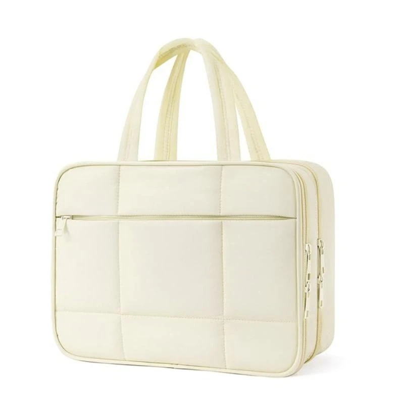 

E8FB Travel Cosmetic Bag для женщин с организатором ювелирных изделий и компартментами туалетных принадлежностей
