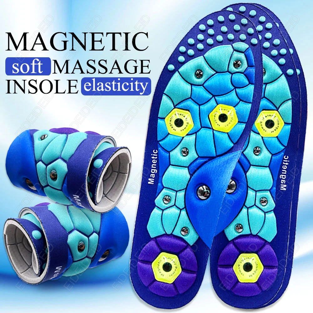New Magnetic Acupressure Arch Support Insoles for Foot Pain Relief Slimming Templates Arch Support Orthopedic Insole man women