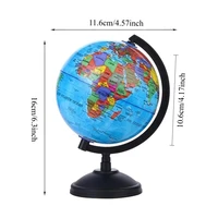 1pc Educational Globe for Teaching, HD English World Map with 360° Rotation, Standard Desktop Geography Learning Tool 2