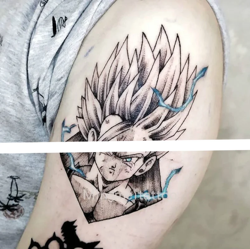 

Anime Cool Man Temporary Tattoos Cartoon Waterproof Fake Tattoo Sticker Body Art Transfer Tattoo for Woman Men Arm Hand