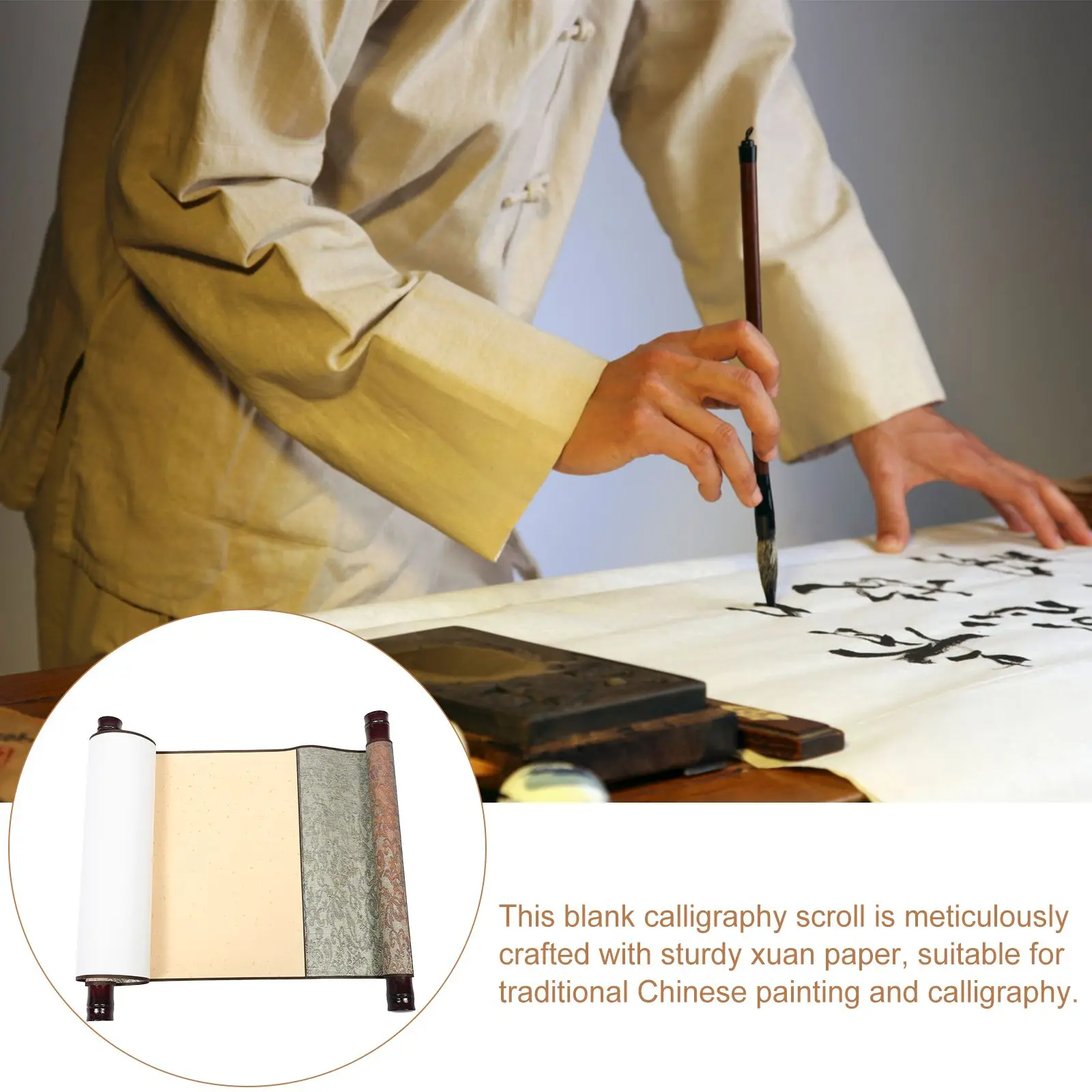 Mounted Rice Paper Scroll Calligraphy Wall Mounting Blank Hanging Scrolls Chinese