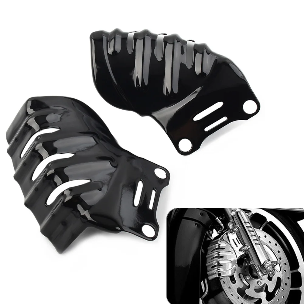 Coppia Inserti Schermo Pinza Anteriore In Acciaio Inox Per Harley Touring 2008-2023 E V-Rod 2006-2021, Sostituisce OEM 42054-05