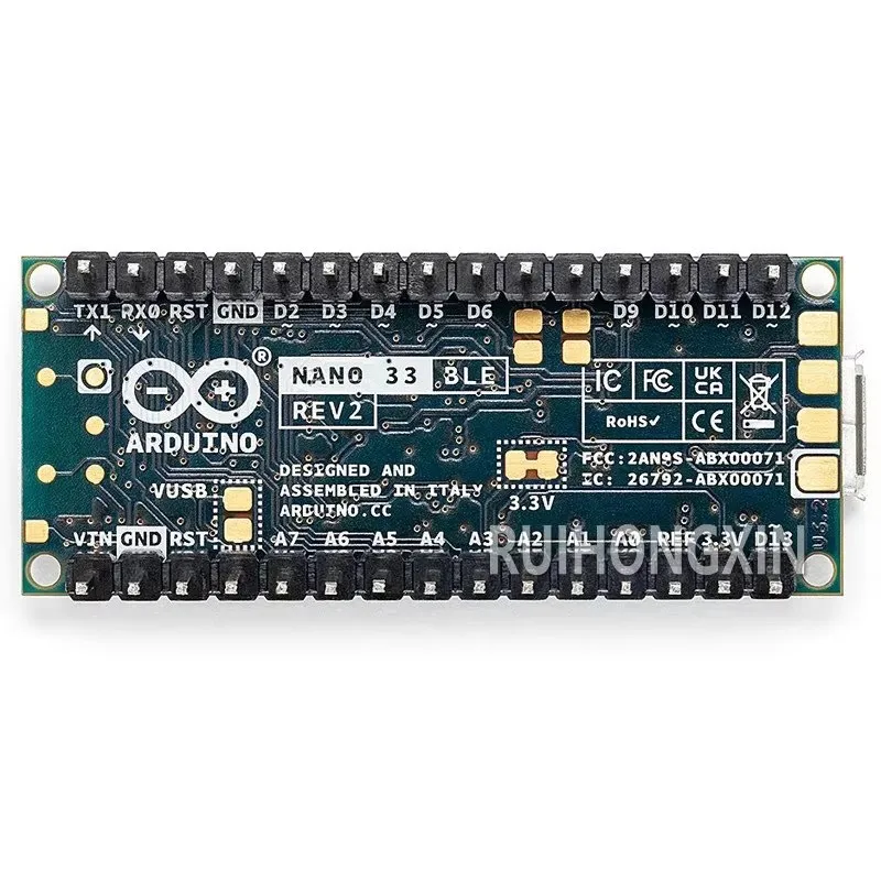 Original Arduino Nano 33 BLE Rev2 with headers ABX00072 nRF52840