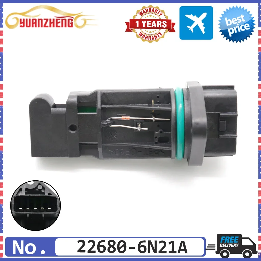 22680-6N21A NEW MAF Mass Air Flow Meter Sensor For Nissan Pathfinder P11 P12 WP11 WP12 ALMERA TINO V10 2.0 PRIMERA 250 300GT Te